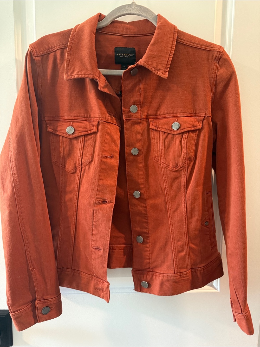 Liverpool Rust-Orange Denim Jacket - Women